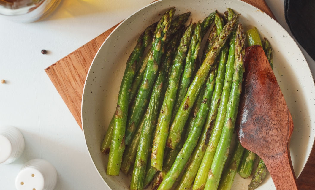 Asparagus & Green Garlic Saute, with Lemon and Parm