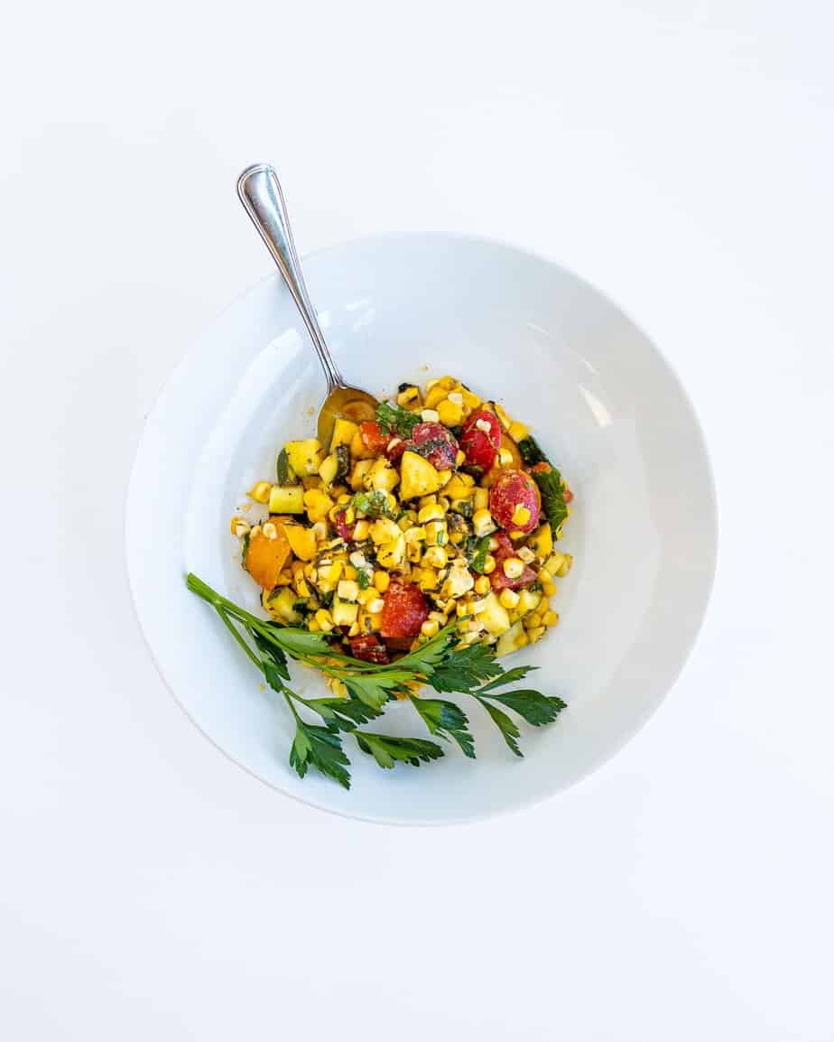 summer-corn-salad A summer corn salad with fresh veggies.