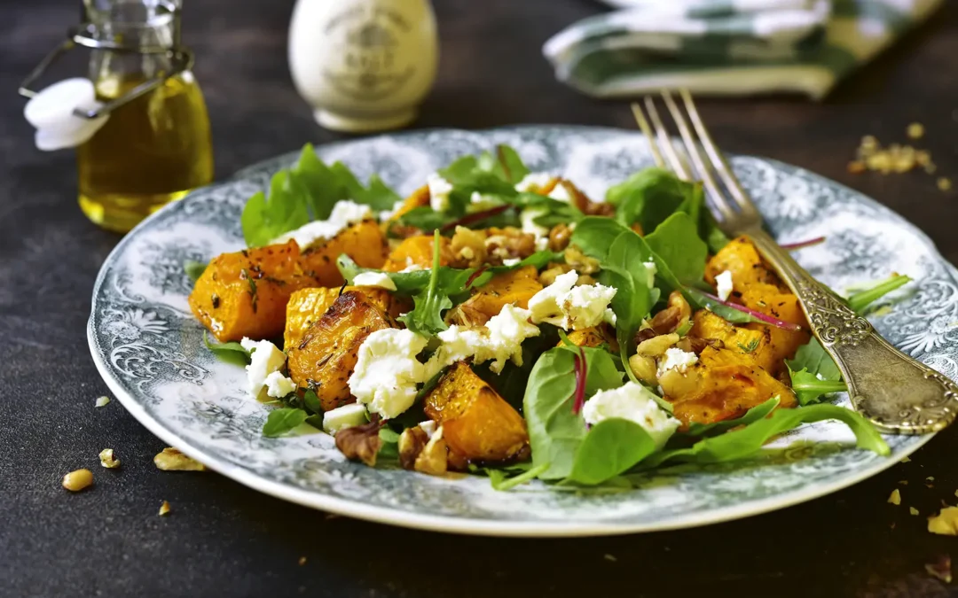 Winter Salad with Butternut Squash & Fresh Mozzarella