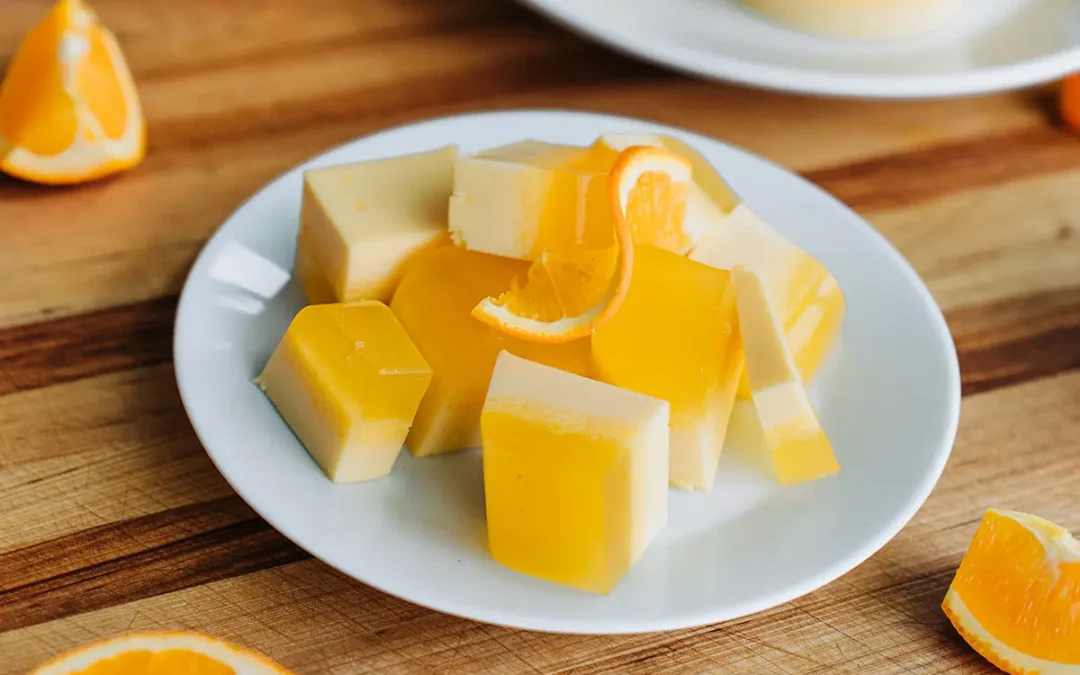 Orange Cream Gelatin Juice Blocks