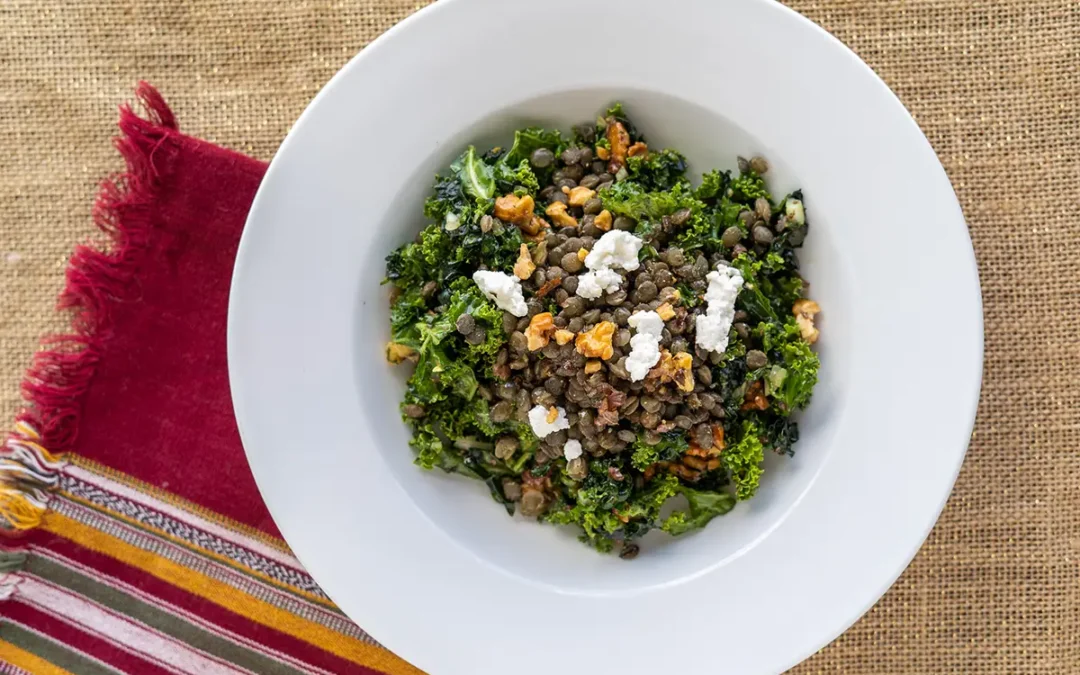 French Lentil Salad with Green Garlic Vinaigrette