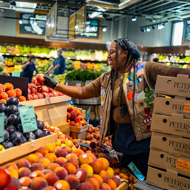 produce clerk at the Co-op