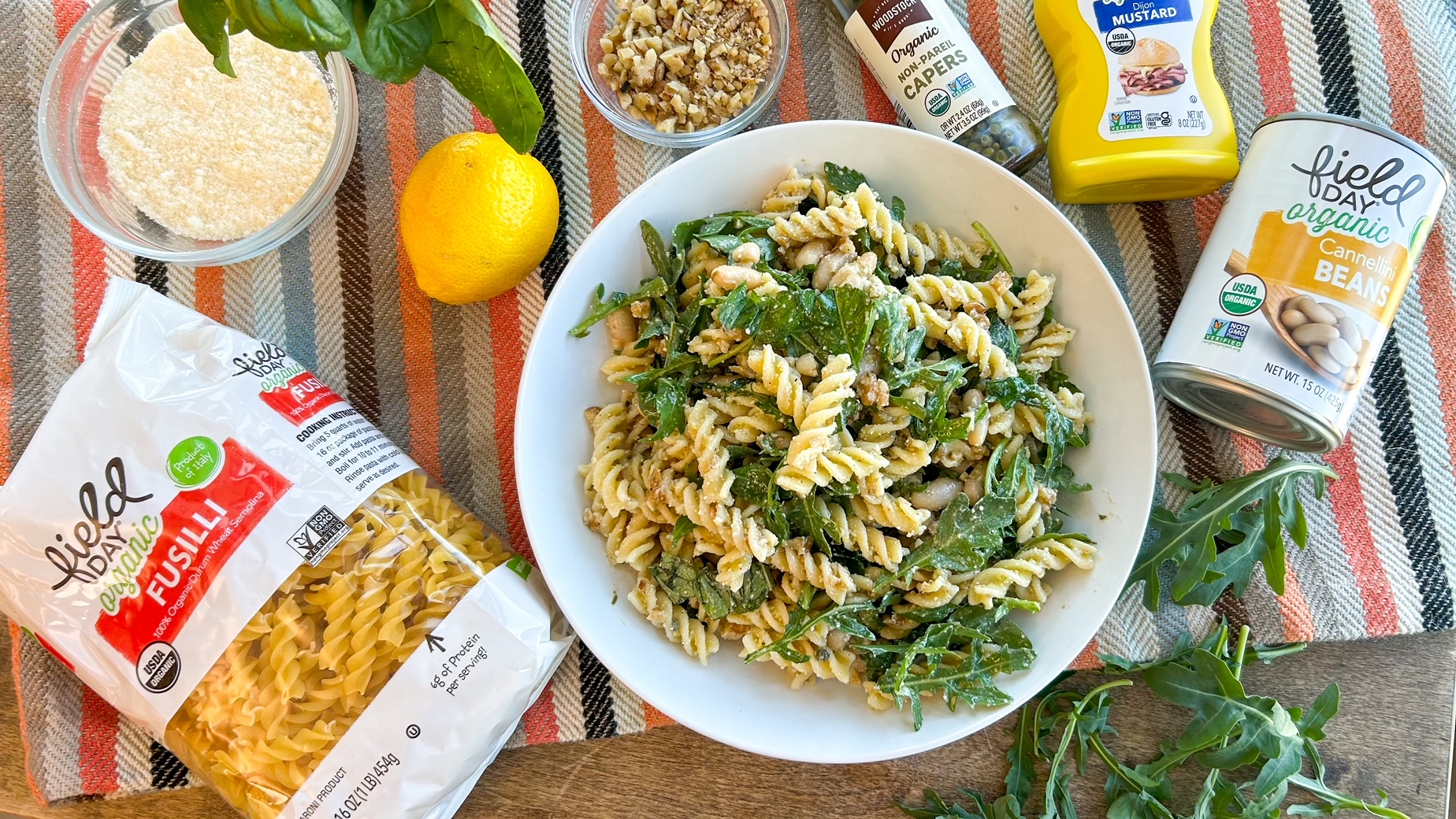 Lemon Fusilli Pasta Salad